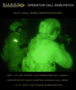 Operator Call Sign Patch MK2  Infrared with Glow